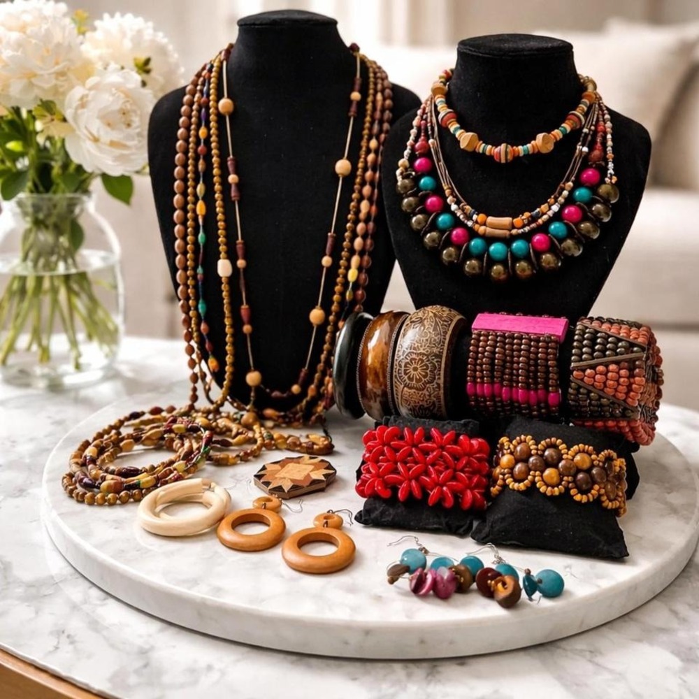 Boho Wooden Jewelry Bundle